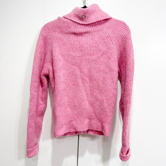 Maje Myzip Pink Wool Cardigan Size XS - Picture 7 of 7